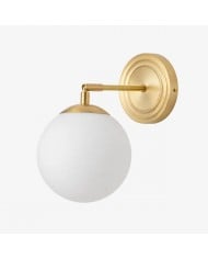 Lámpara de pared nórdica de cristal opalino con forma de flor HL4254