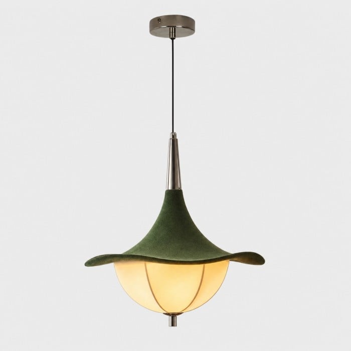 Suspension en tissu vert pour salle à manger HL4378