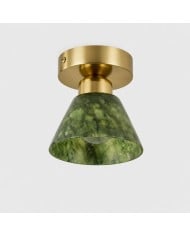 Lámpara de techo empotrada de piedra jade verde HL4313