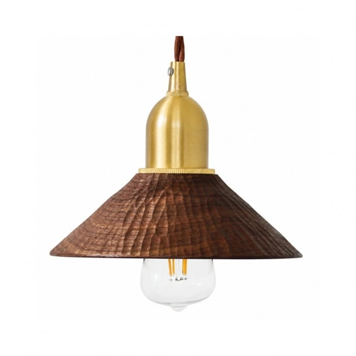 Handgesneden hanglamp van massief hout HL4492