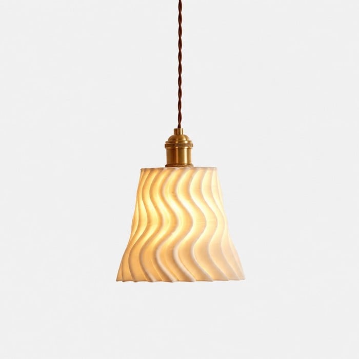 Handcrafted Ceramic Pendant Lamp with Brass Fitting HL4371