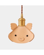 Vintage Ribbed Glass and Brass Mini Pendant Light HL4283