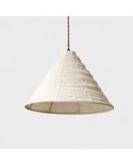Handcrafted Walnut Wood Dome Pendant Light HL4583