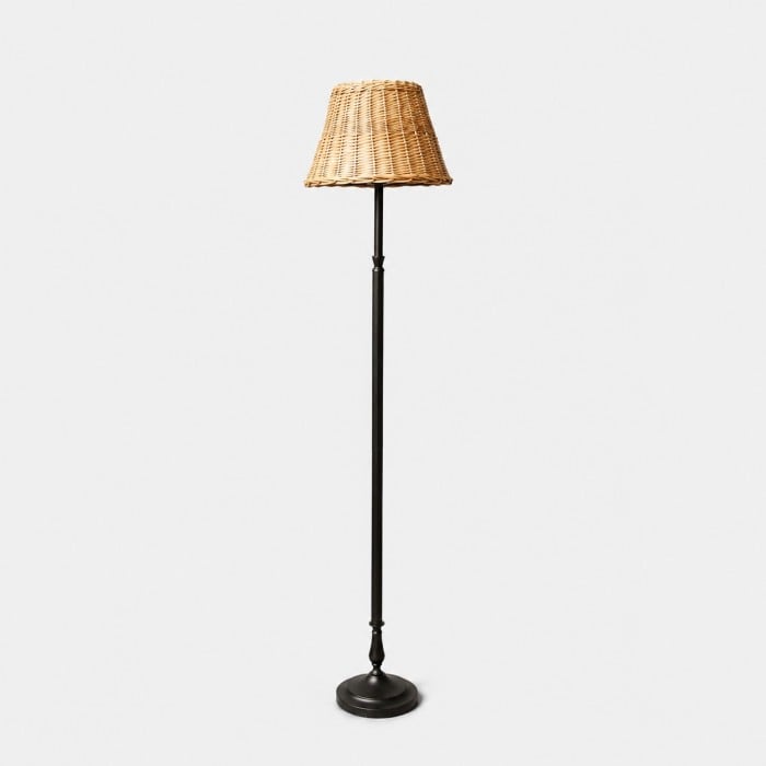 Handwoven Rattan Shade Floor Lamp for Bedroom and Living Room HL4453