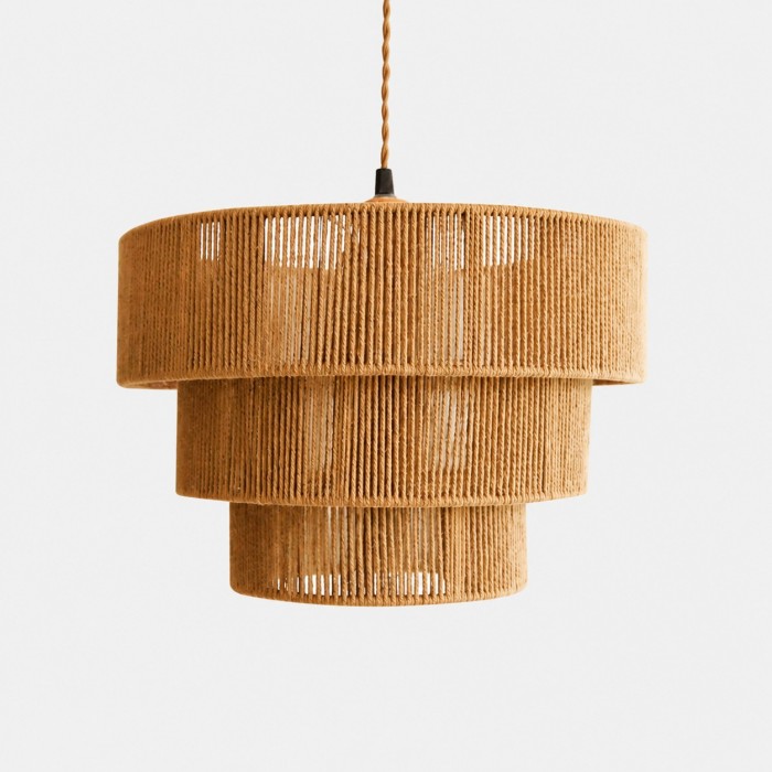Handgewebte Wabi-Sabi-Stufenpendelleuchte HL4424