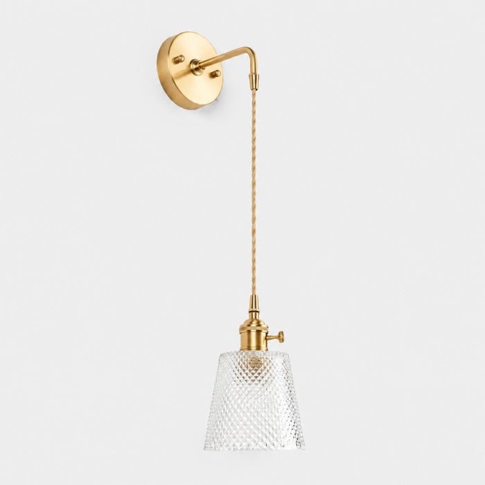 Japanse messing glazen wandlamp HL4502