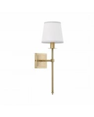 Verstelbare wandlamp HL4259 van wit keramiek en messing