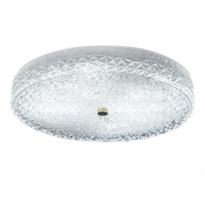 Moderne plafondlamp met geslepen glas, vlak gemonteerd, model HL4506