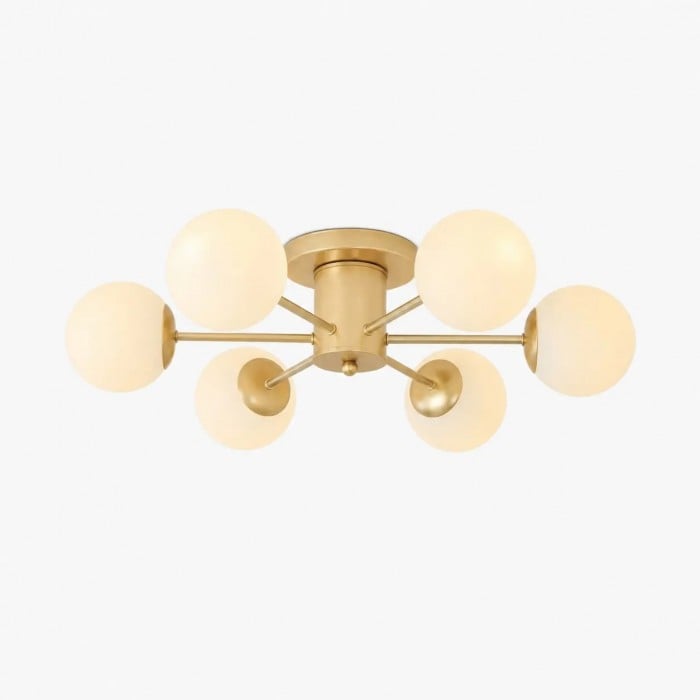 Plafonnier globe en verre doré moderne HL4256