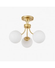 Plafonnier globe en verre doré moderne HL4256
