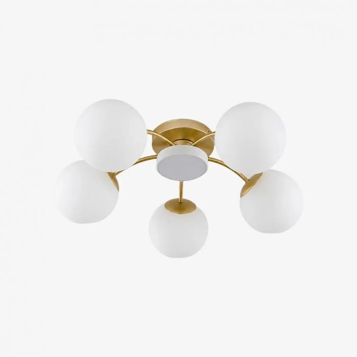 Lámpara de techo moderna de cristal opalino con múltiples luces HL4231
