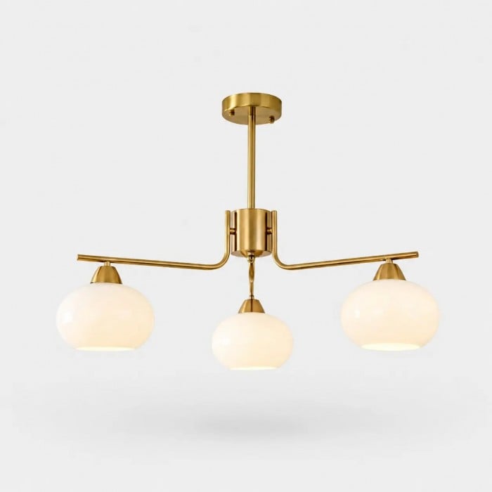 Modern Milk Glass Multi-Light Chandelier HL4262