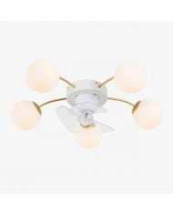 Lámpara de techo moderna de cristal opalino con múltiples luces HL4231