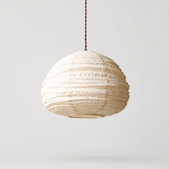 Hanglamp HL4423 van natuurlijk linnen in Wabi-Sabi-stijl.