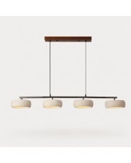 Vintage metalen hanglamp met gelaagde kap HL4520
