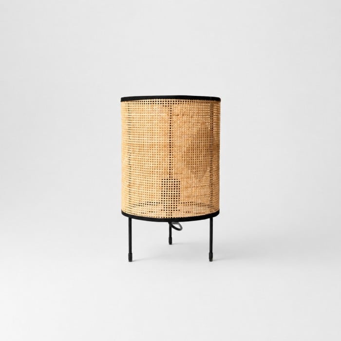 Natuurlijk geweven rotan LED-tafellamp HL4298
