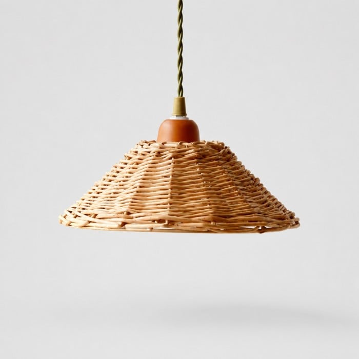 Mini hanglamp HL4407 van natuurlijk geweven rotan