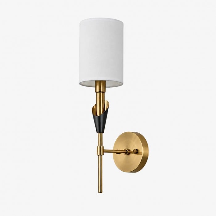 Lámpara de pared nórdica con pantalla de tela HL4221