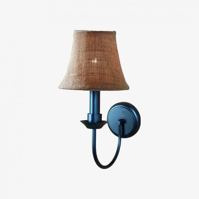 Nordic Iron Wall Sconce with Fabric Shade HL4264