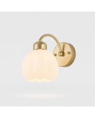 Nordic Iron Wall Sconce with Fabric Shade HL4264
