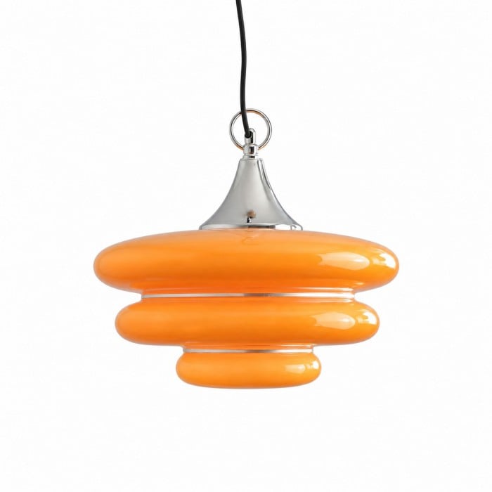 Oranje gelaagde glazen hanglamp HL4307