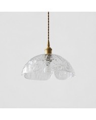 Suspension vintage en verre facetté HL4495