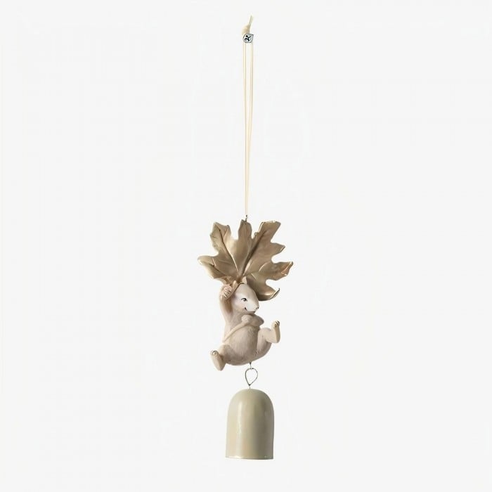 Carillon éolien en résine en forme d'écureuil, décoration suspendue pour jardin HL4631