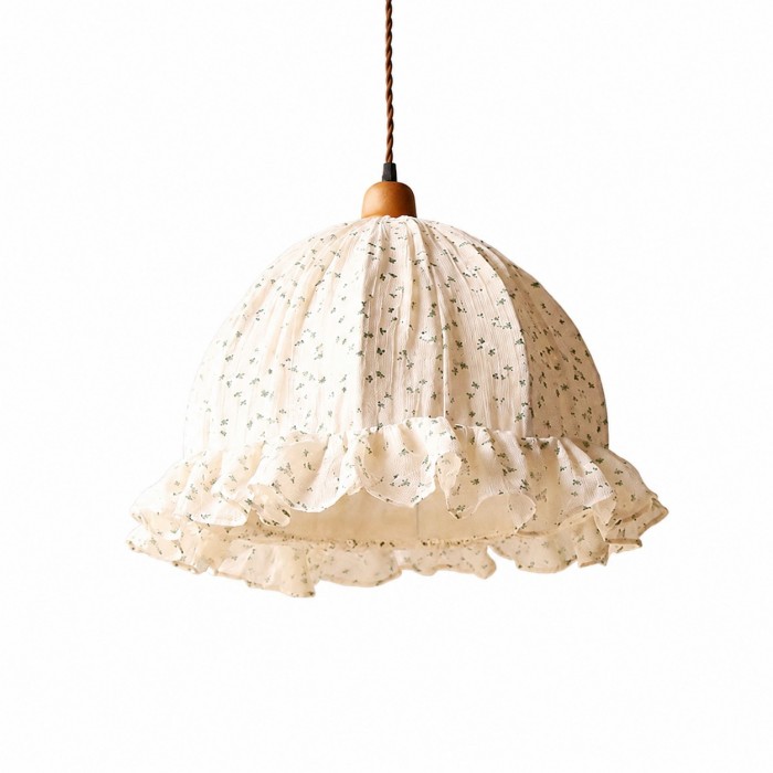 Suspension en tissu floral à volants HL4481