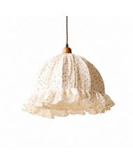 Suspension en tissu froncé avec abat-jour plissé HL4405