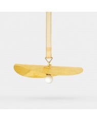 Suspension en verre texturé sculpté HL4380