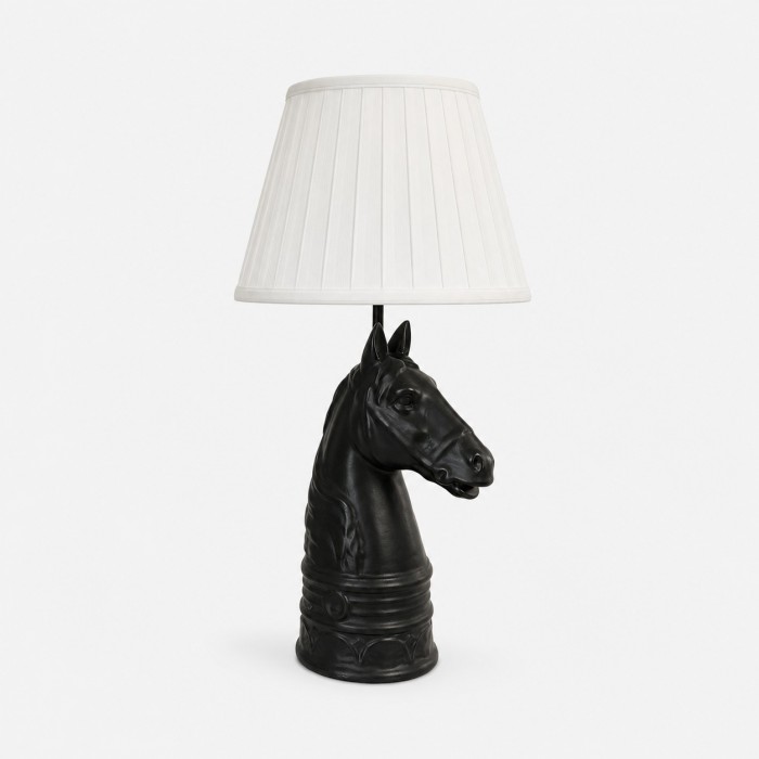 Sculpturale tafellamp met paardenhoofd en drukknopschakelaar HL4567