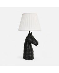 Sculpturale kalebas tafellamp met stoffen kap HL4286