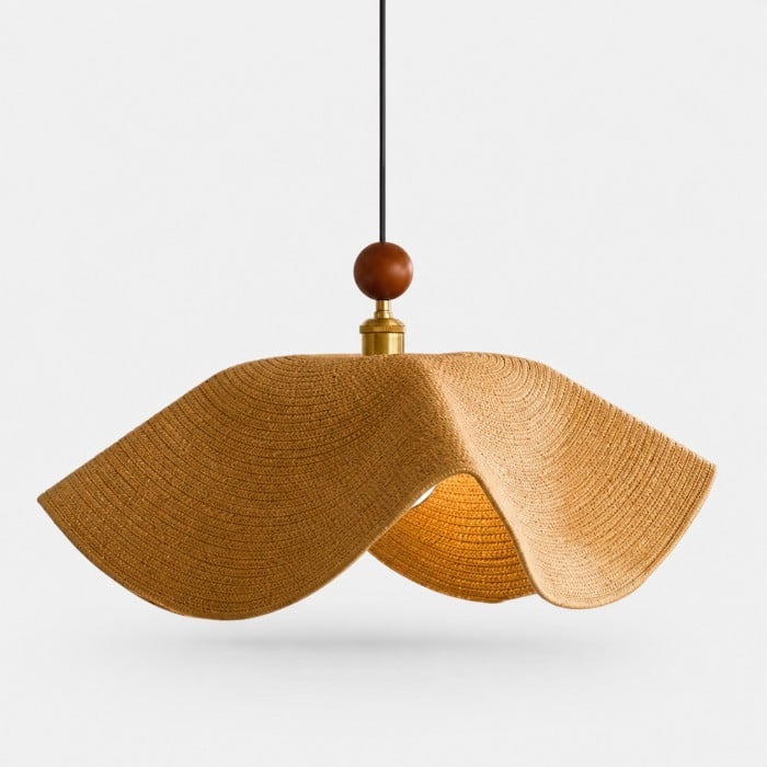 Suspension sculpturale en tissu tissé HL4354