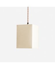 Suspension en verre transparent à facettes avec support en laiton antique HL4501