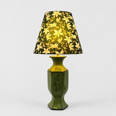 Vintage botanische keramische tafellamp HL4199