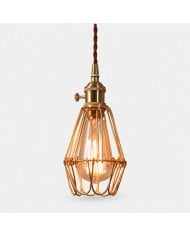 Suspension cloche en laiton vintage HL4496