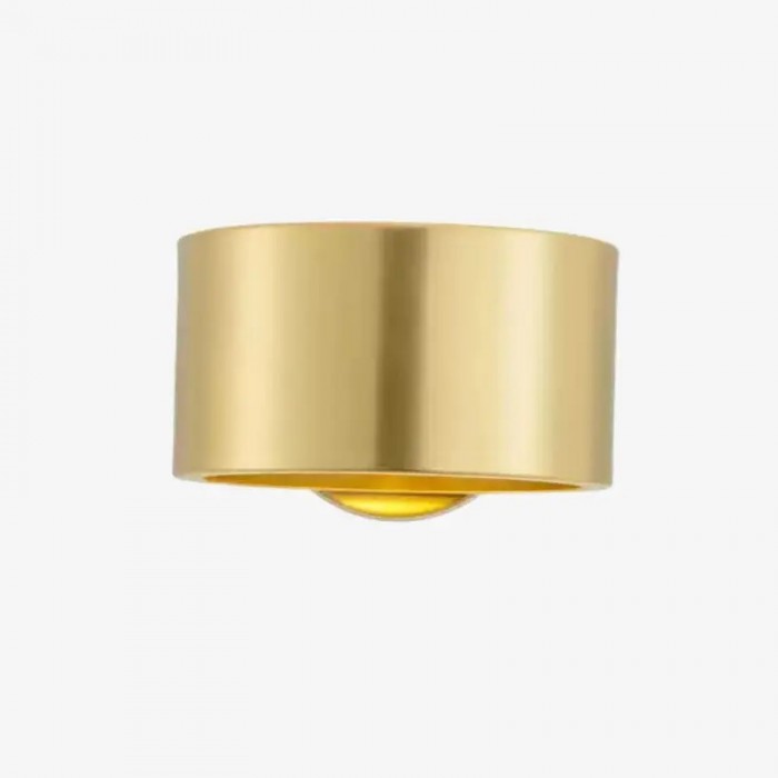 Vintage Brass Cylindrical Wall Sconce HL4253
