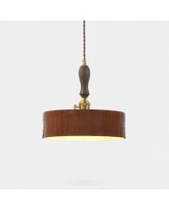 Suspension vintage en verre vieilli en forme de pétale HL4596