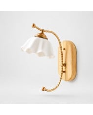 Gold Iron and Brass Wall Sconce with Glass Shade HL4214