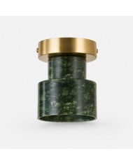 Lámpara de techo empotrada HL4326 en jade verde y latón cepillado