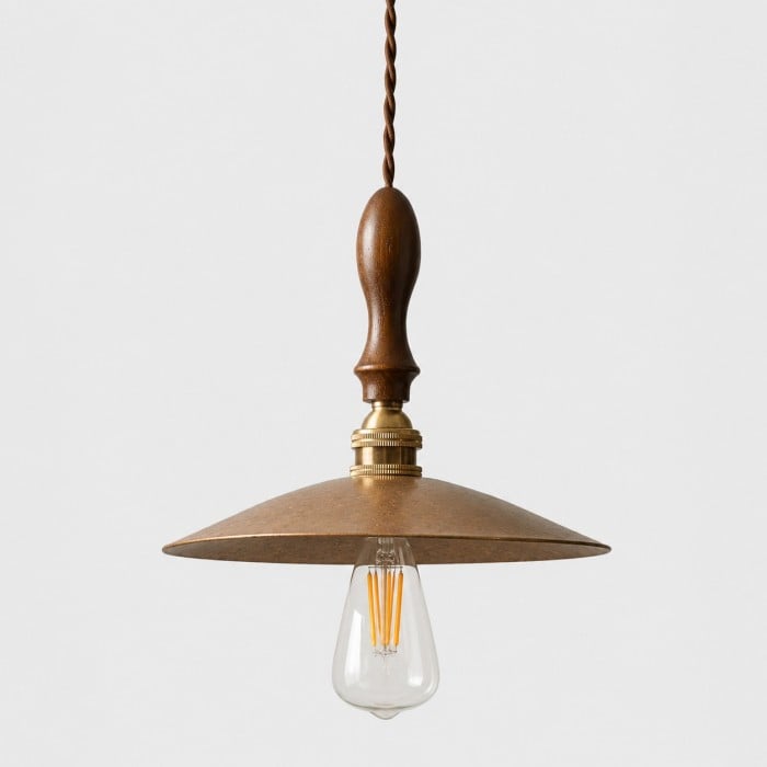 Vintage hanglamp van gehamerd messing HL4529
