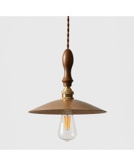 Hanglamp met koepel van patchwork katoenen draad HL4357