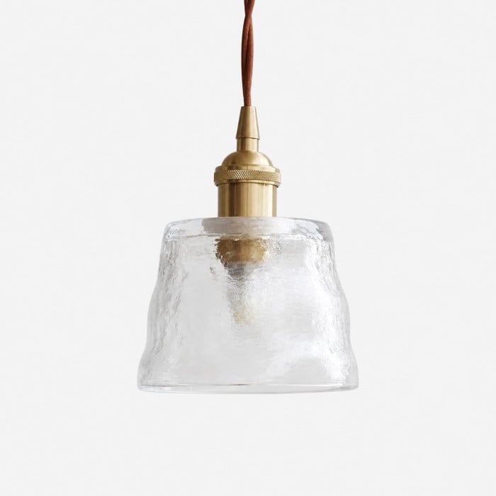 Vintage hanglamp van gehamerd glas HL4287