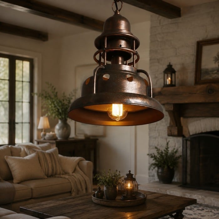 Vintage industriële ijzeren hanglamp HL4347