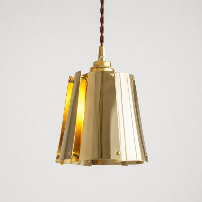 Vintage metalen hanglamp met gelaagde kap HL4520