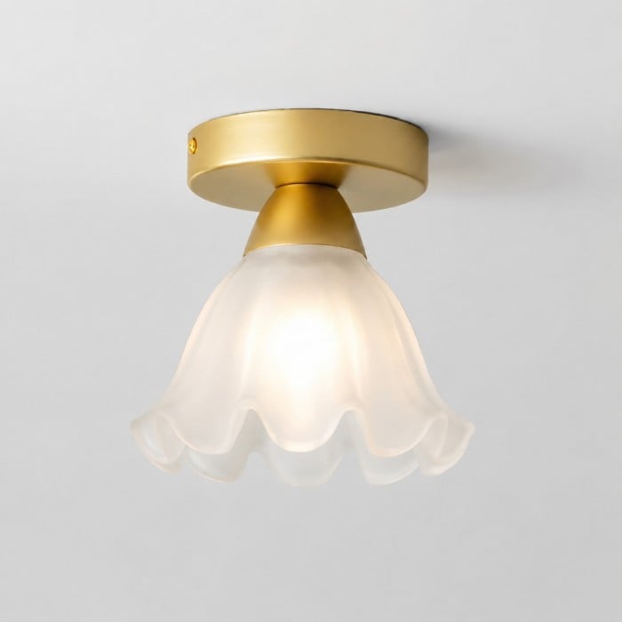 Lámpara de techo empotrada Vintage Petal Glass HL4223