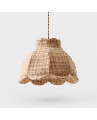 Hand-Stitched Leather Petal Pendant Light HL4570