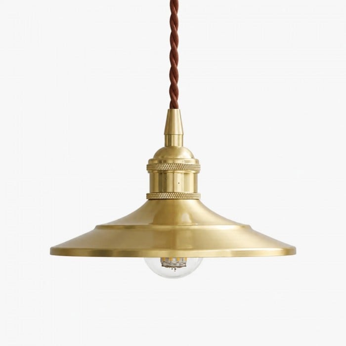 Vintage Polished Brass Pendant Light HL4226
