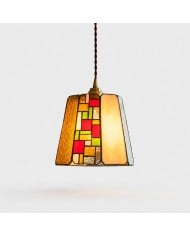 Handwoven Globe Pendant Light in Ivory and Caramel HL4467