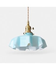 Handgewebte Pendelleuchte aus Hanfstoff in Kuppelform HL4430